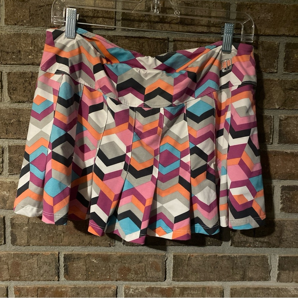 EleVen by Venus Williams Multicolor Chevron Skirt